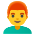 👨‍🦰 man: red hair display on Google